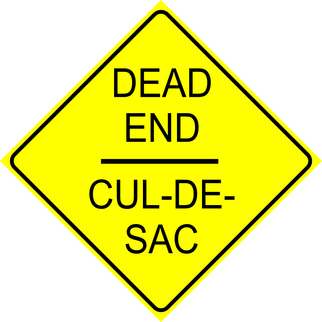 Crossing Sign - Dead end 15131132 PNG