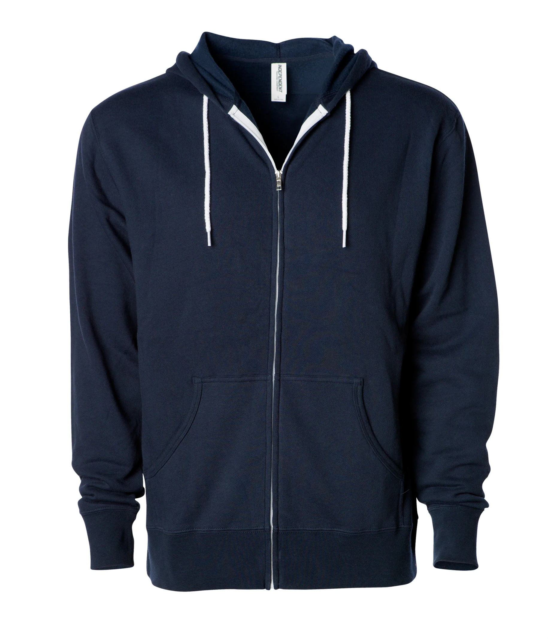 Lightweight Full-Zip Hooded Men's Sweatshirt - Independent Trading Co. AFX90UNZ