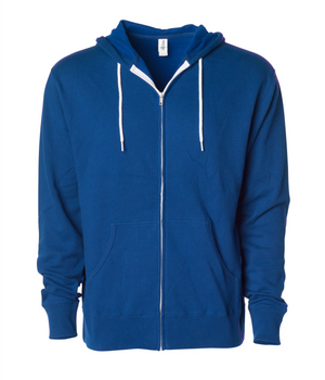 Lightweight Full-Zip Hooded Men's Sweatshirt - Independent Trading Co. AFX90UNZ