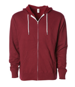 Lightweight Full-Zip Hooded Men's Sweatshirt - Independent Trading Co. AFX90UNZ