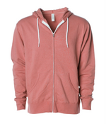 Lightweight Full-Zip Hooded Men's Sweatshirt - Independent Trading Co. AFX90UNZ