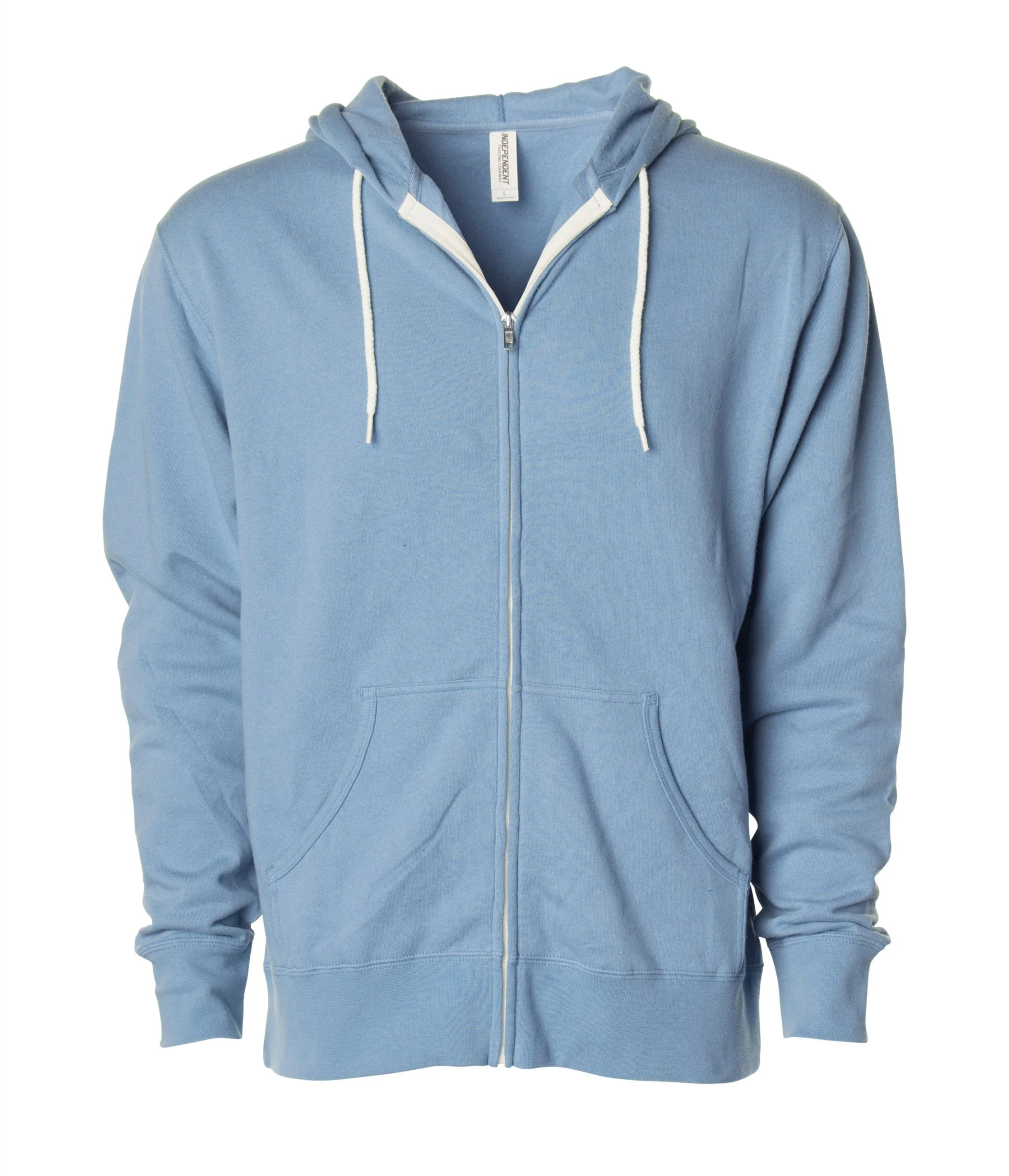 Lightweight Full-Zip Hooded Men's Sweatshirt - Independent Trading Co. AFX90UNZ