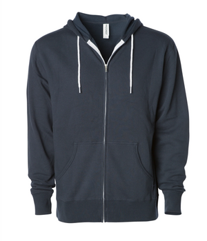 Lightweight Full-Zip Hooded Men's Sweatshirt - Independent Trading Co. AFX90UNZ