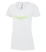 JMH Ladies Rugby - White Ring Spun Cotton T-shirt