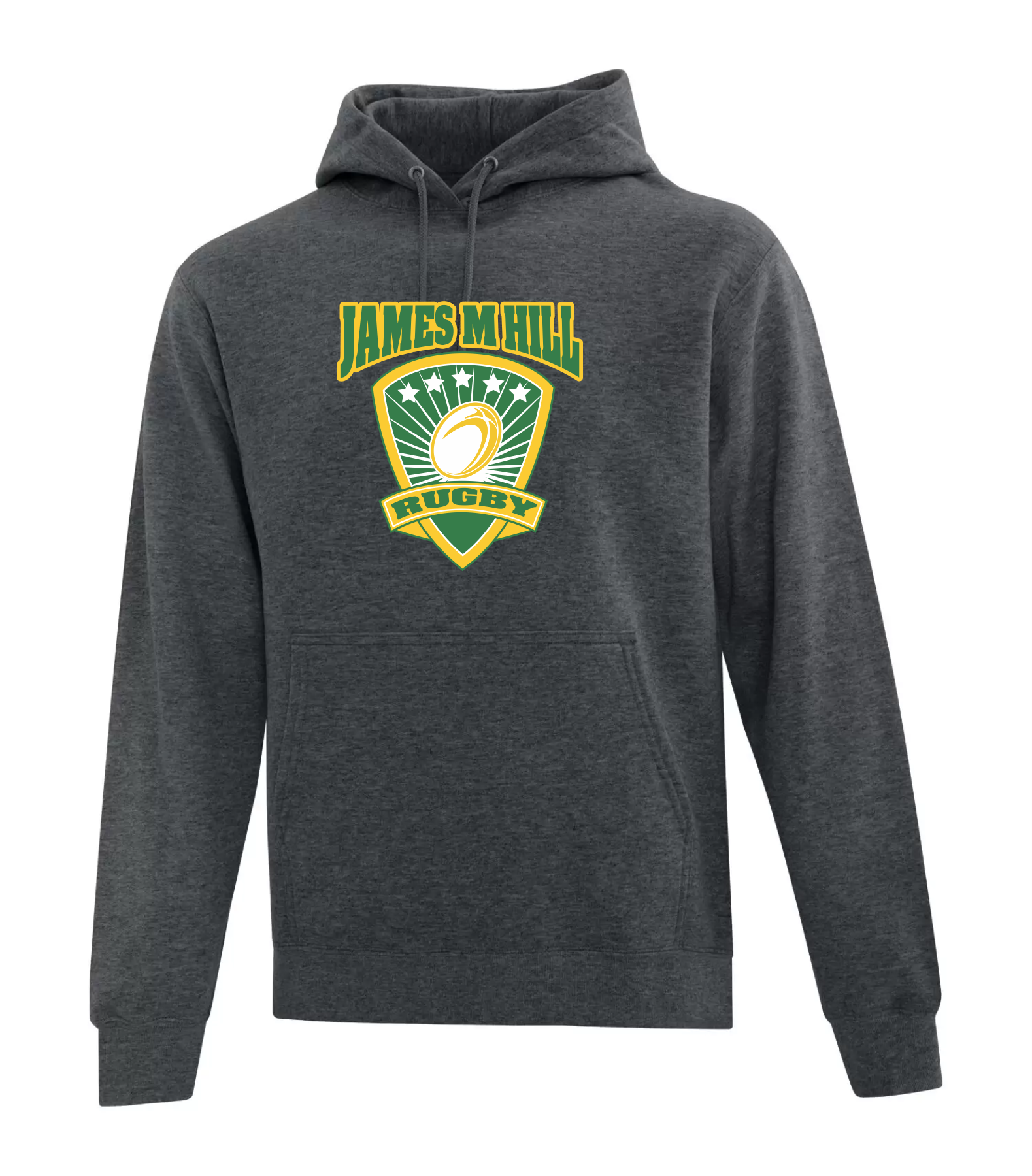 JMH Ladies Rugby - Dark Heather Cotton Hoodie