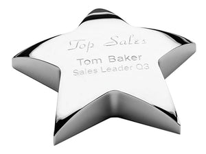 Silver Star Paperweight, 4.25" - Star Award DA9275S