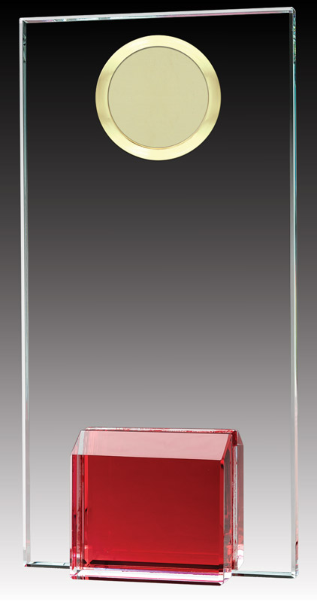 Gemstone Series - Glass Plaque Black Base with Metal Insert Holder