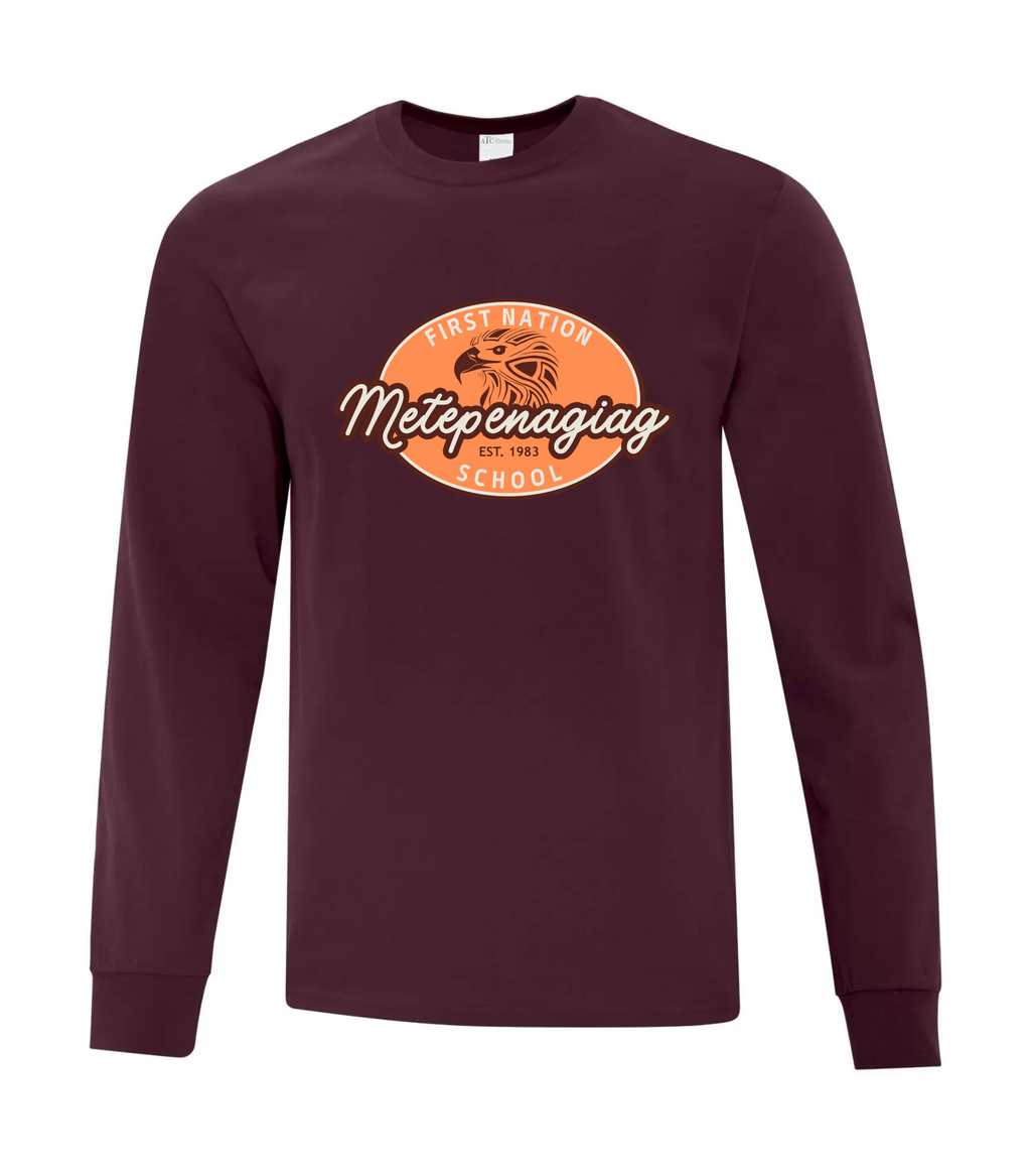 Long Sleeve Cotton T-Shirt - Metepenagiag School 2024-25