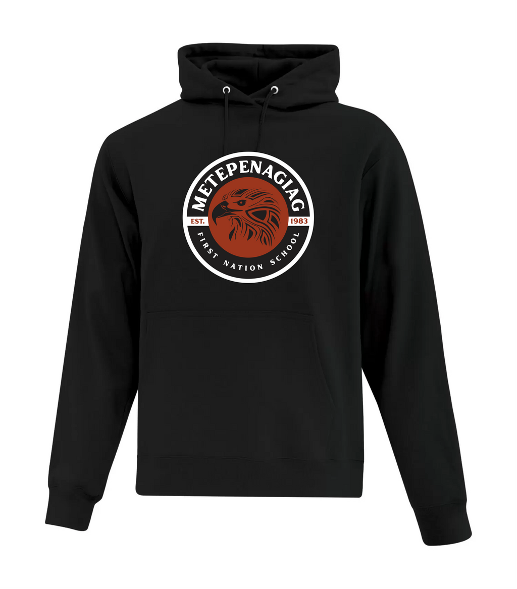 Black Cotton Hoodie - Metepenagiag School 2024-25