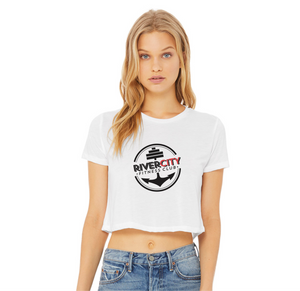 River City Fitness -  White Cropped T-Shirt