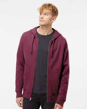 Midweight Full-Zip Hooded Men's Sweatshirt - Independent Trading Co. SS4500Z