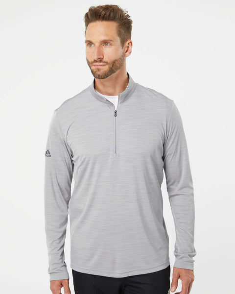 Lightweight Mélange Quarter-Zip Men's Pullover - Adidas A475 