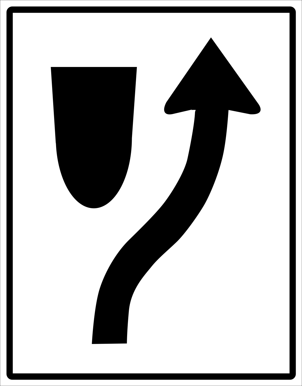 Keep Left Sign MUTCDC RB-25L