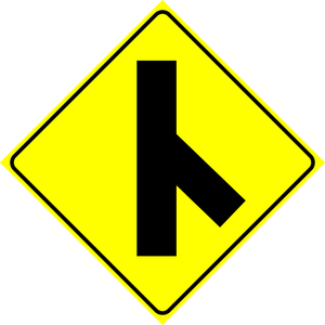 Concealed Road Merge Right Sign MUTCDC WA-12R