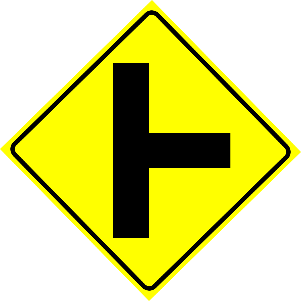 Concealed Intersection Left Sign MUTCDC WA-13L