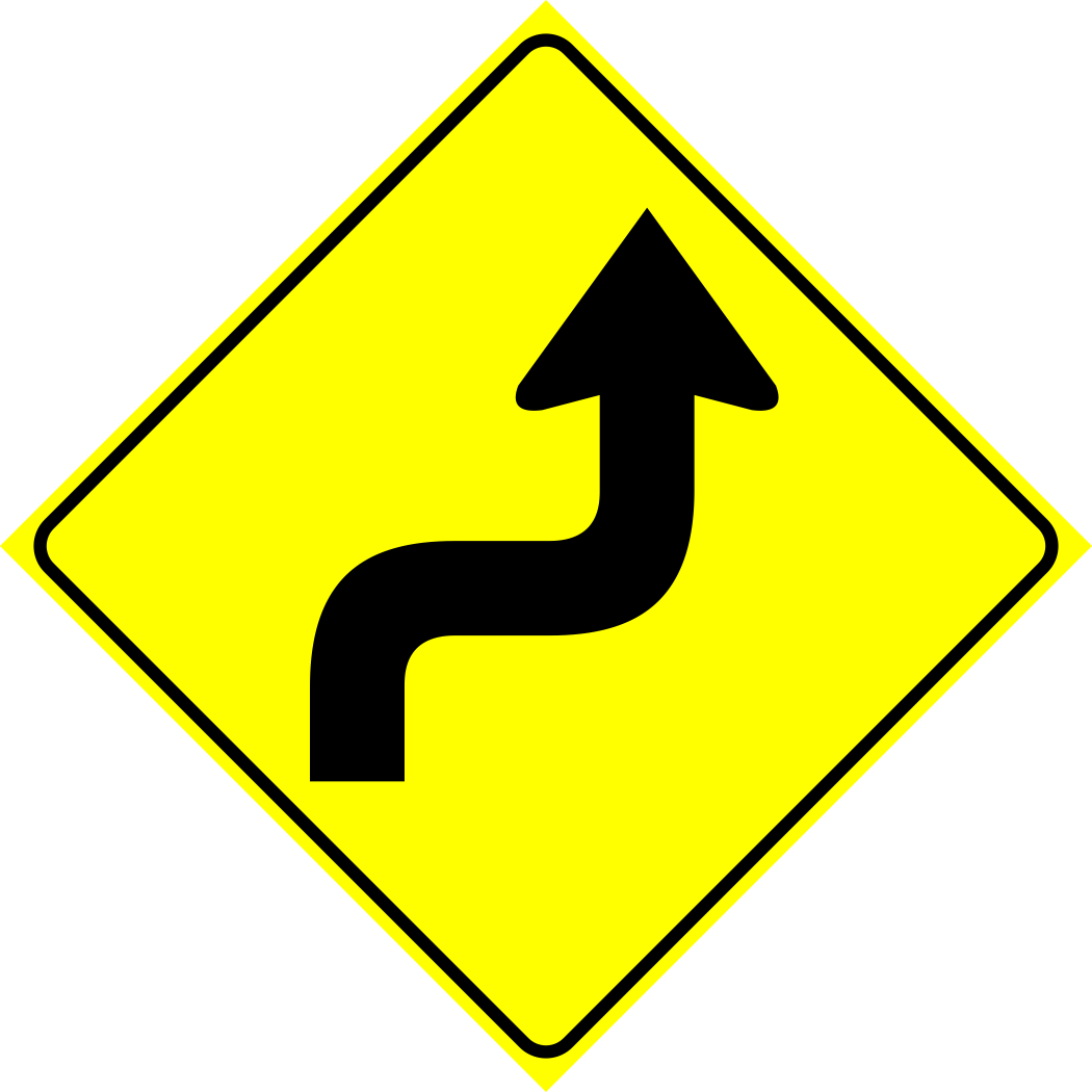 Reverse Right Turn Sign MUTCDC WA-4R